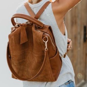 Suede Backpack purse